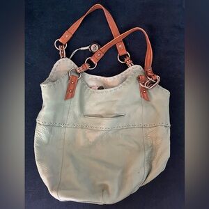 The Sak light green leather purse